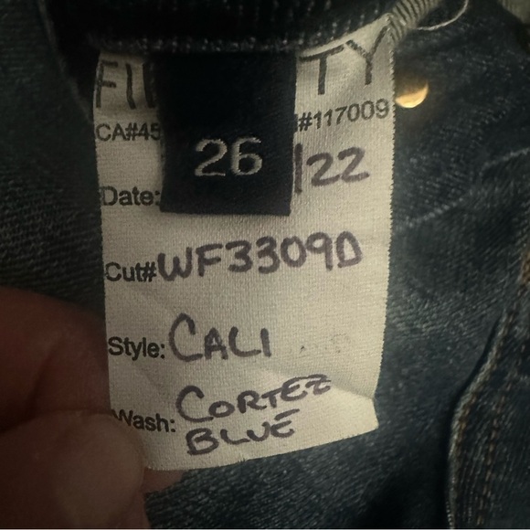 Fidelity Los Angeles Cali Straight Cuff with Rhinestones Size 26  NWT - Picture 2 of 7